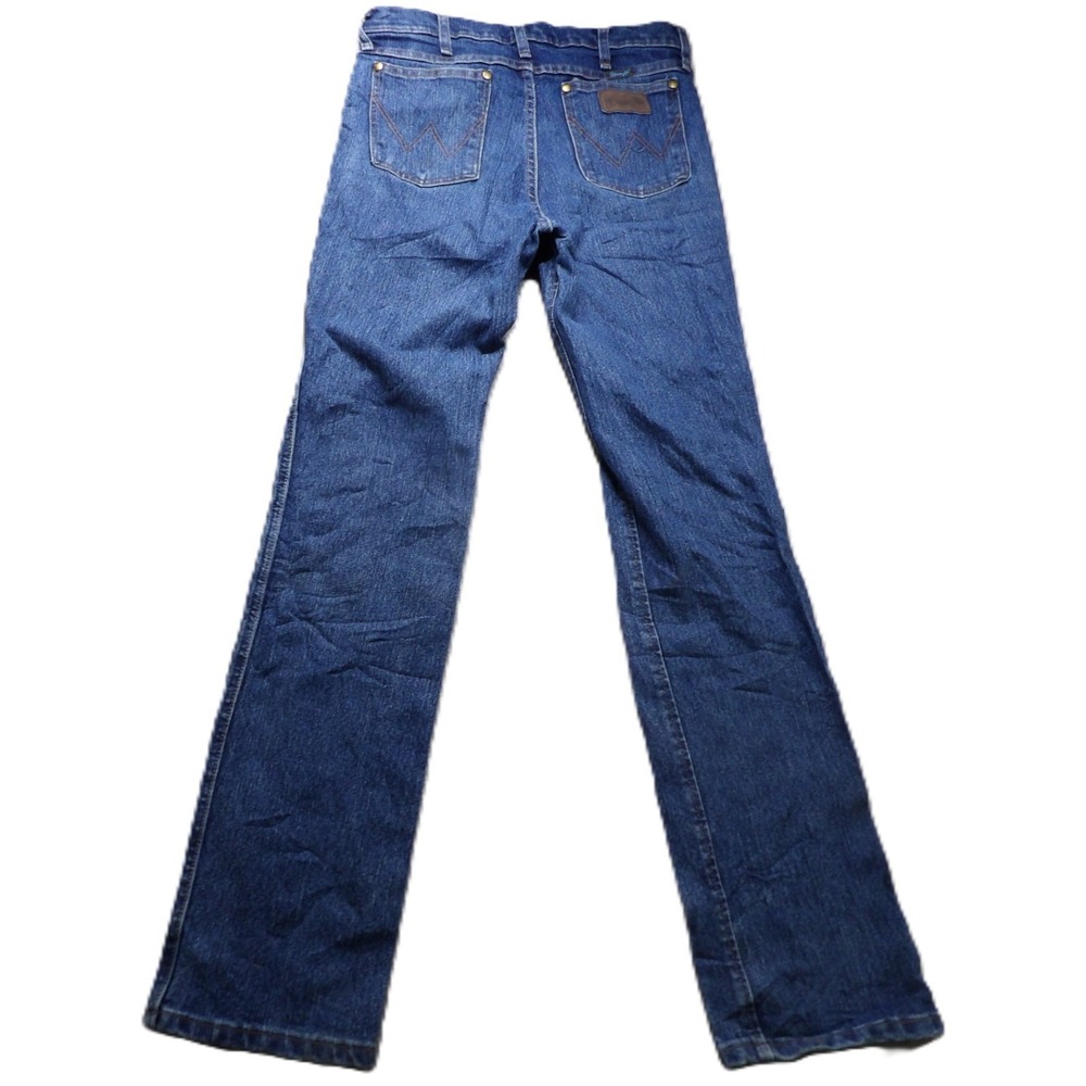 Wrangler Cowboy Cut Slim Fit Jeans Men W31 L34 Blue Denim Western Rodeo 936PWD